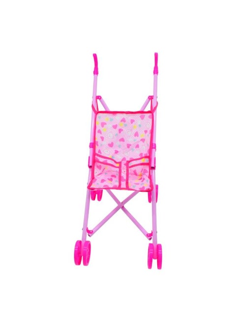 Foldable Baby Doll Stroller Toy - Pink